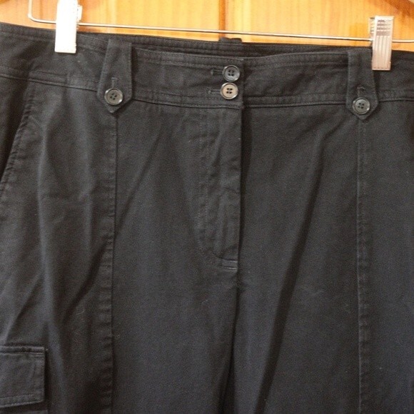 Talbots Black Cargo Pants Career Work Uniform Stretch Cotton Blend Size 12 - Picture 6 of 9
